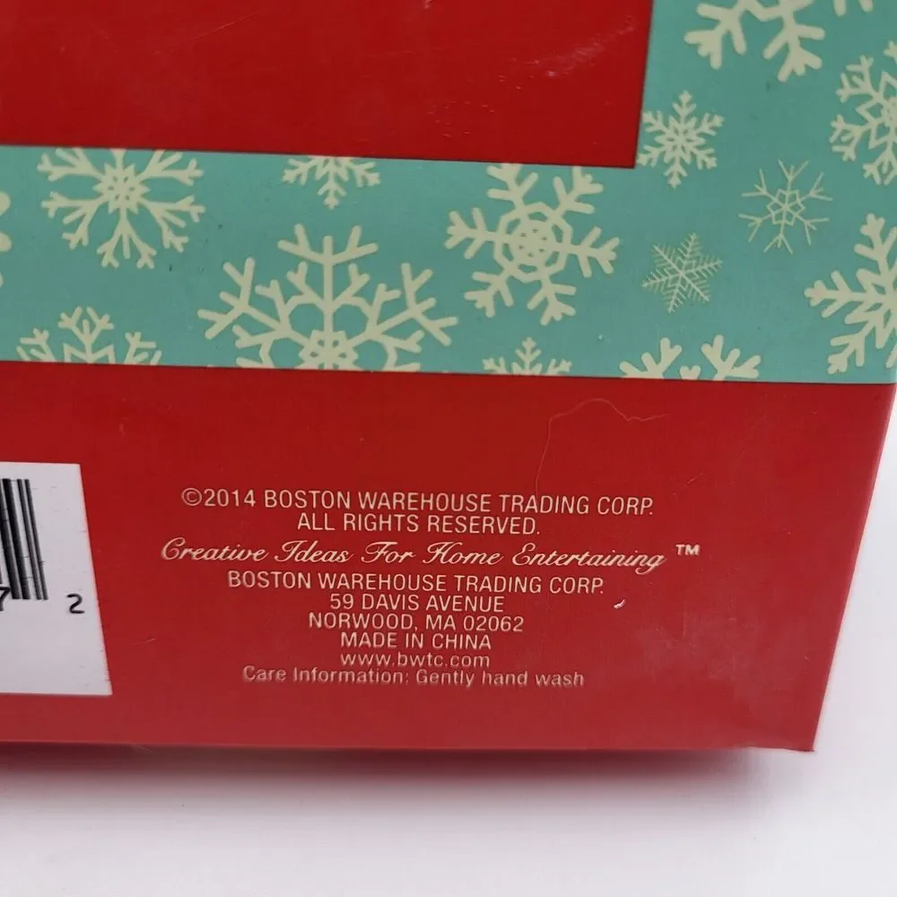 Boston Warehouse Christmas Penguins‎ Set of 4 Spreaders Cheese Snack